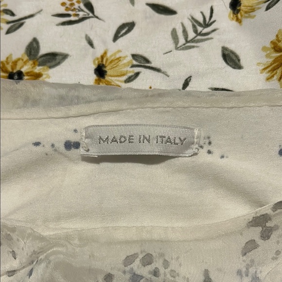 Made in Italy Hand Dyed Sleeveless Silk Blouse Lightweight With Sequins - Picture 3 of 7